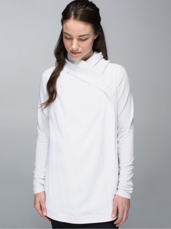 lululemon athletica Sweaters - Lululemon Blissed Out Wrap Cardigan White / Heathered White size 4
